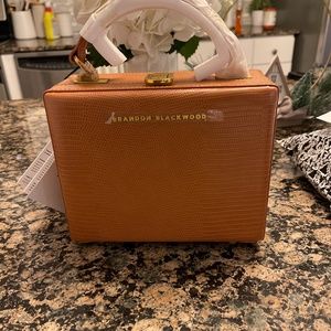 Brandon Blackwood Kendrick Trunk - Tan Lizard w/Gold Hardware